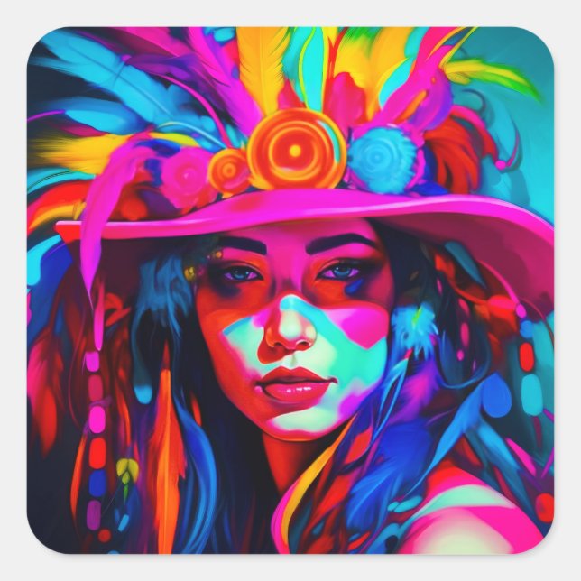 Adesivo Quadrado Uso Vibrante (Frente)