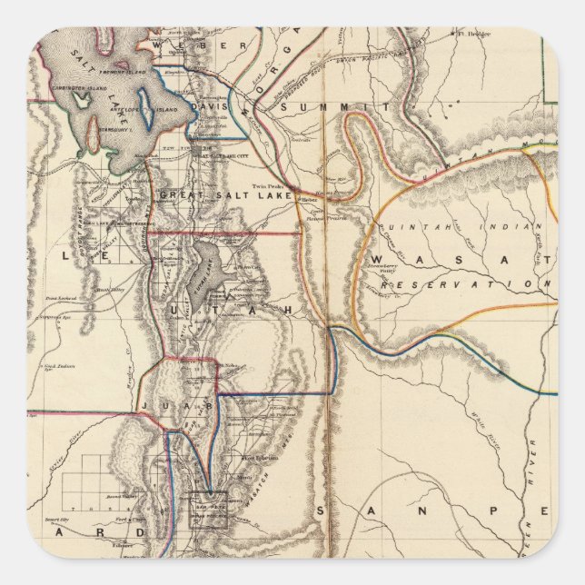 Adesivo Quadrado Utah 2 (Frente)