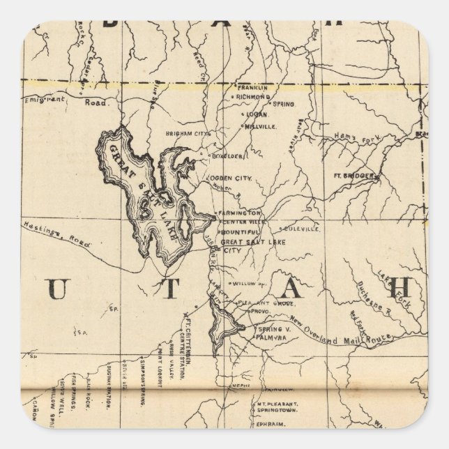 Adesivo Quadrado Utah 9 (Frente)