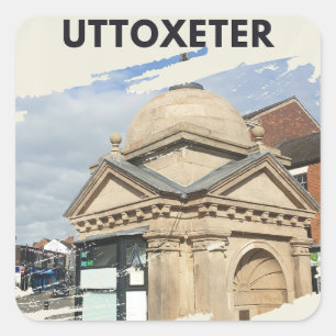 Adesivo Quadrado Uttoxeter - Dr. Johnson Memorial Kiosk