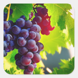 Adesivo Quadrado Uvas