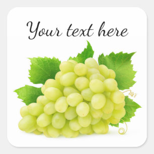 Adesivo Quadrado Uvas brancas