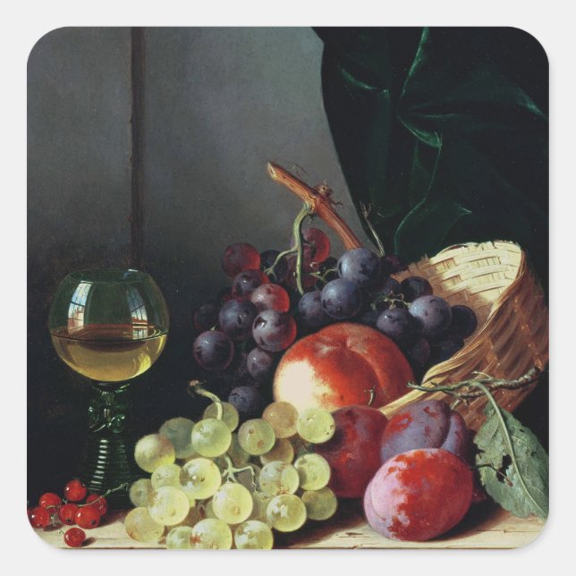 Adesivo Quadrado Uvas e ameixas (Frente)