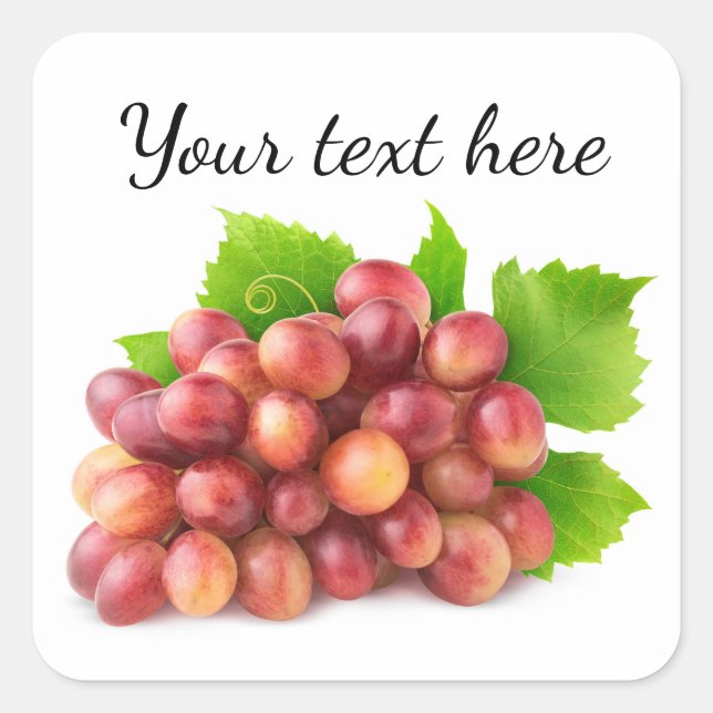 Adesivo Quadrado Uvas rosadas (Frente)
