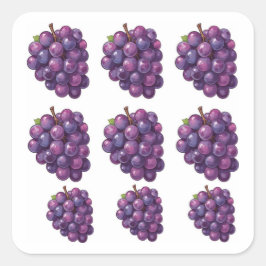 Adesivo Quadrado Uvas Roxas