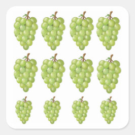 Adesivo Quadrado Uvas Verdes