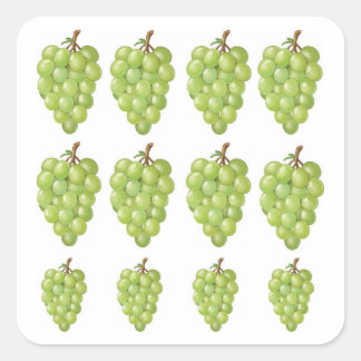 Adesivo Quadrado Uvas Verdes