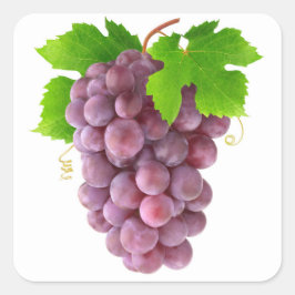 Adesivo Quadrado Uvas vermelhas