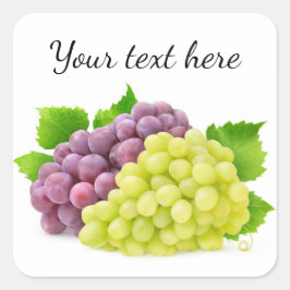 Adesivo Quadrado Uvas vermelhas e brancas