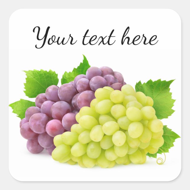Adesivo Quadrado Uvas vermelhas e brancas (Frente)