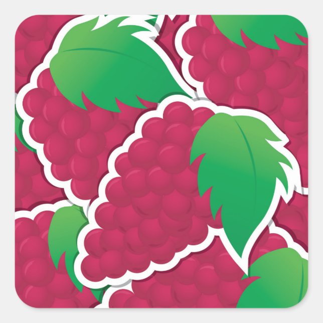 Adesivo Quadrado Uvas vermelhas funerárias (Frente)
