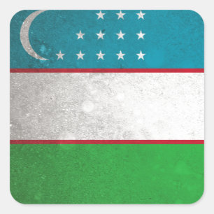 Adesivo Quadrado Uzbekistan