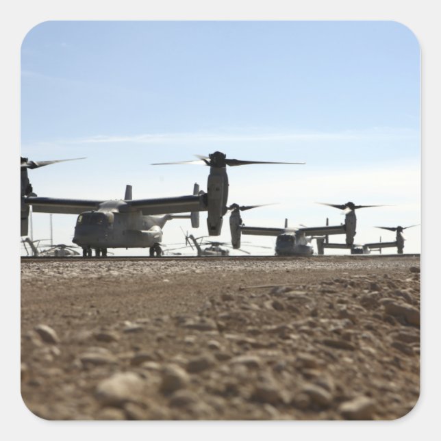 Adesivo Quadrado V-22 Aeronave de Osprey tiltrotor (Frente)