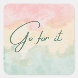 Adesivo Quadrado Vá em frente