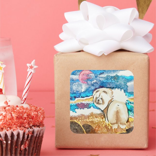 Adesivo Quadrado Vaca de BAIXO de PÉ (Festa)