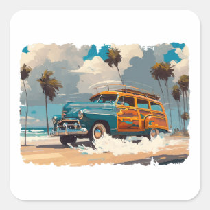 Adesivo Quadrado Vagão Woody Clássico