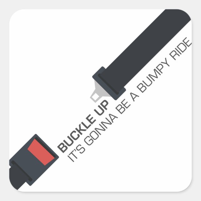 Adesivo Quadrado Vai ser um passeio acidentado (Frente)