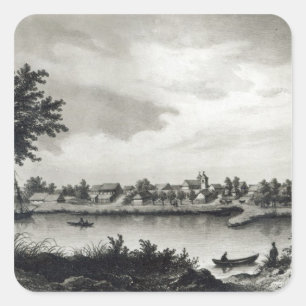 Adesivo Quadrado Valdivia, 'da história de Chile'engraved