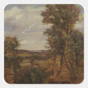 Adesivo Quadrado Vale de Dedham, 1802 (óleo em canvas)