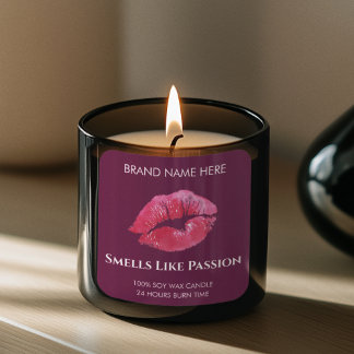 Adesivo Quadrado Valentine Passion & Love Custom Candle Sticker