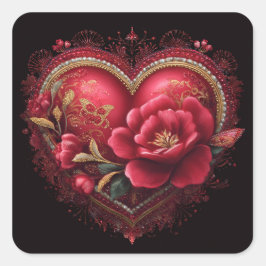 Adesivo Quadrado Valentine’s Day Stickers | Cute, Romantic