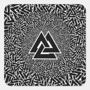 Adesivo Quadrado Valknut