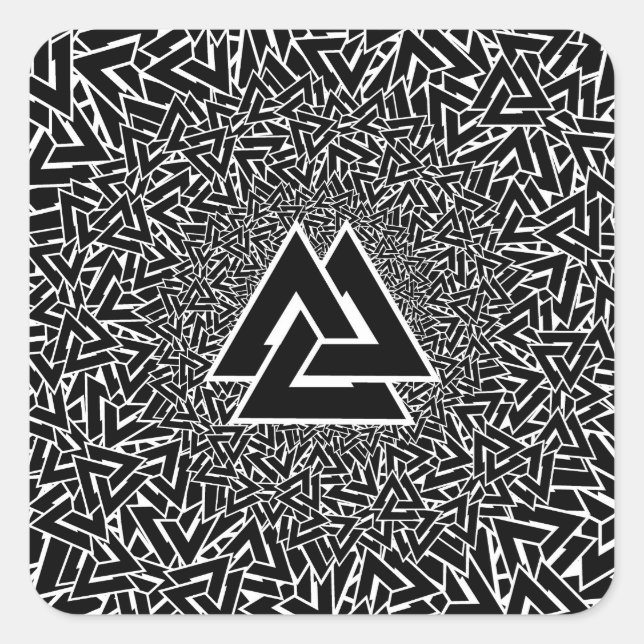 Adesivo Quadrado Valknut (Frente)