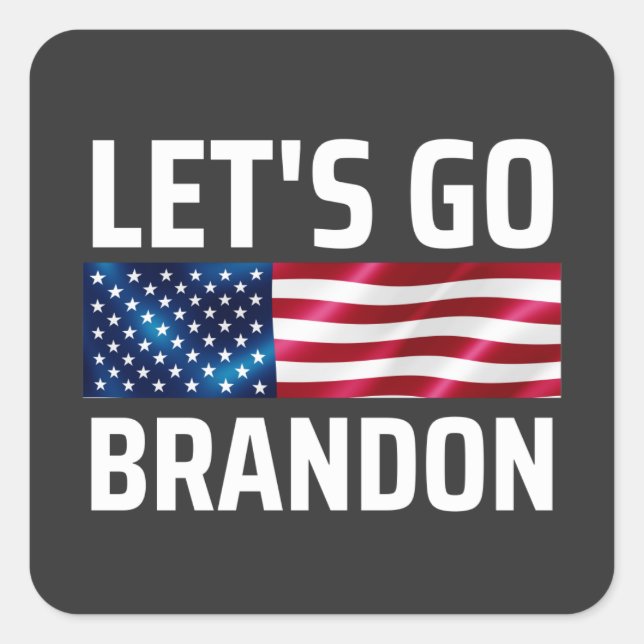 Adesivo Quadrado vamos brandon vamos brandon (Frente)