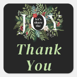 Adesivo Quadrado Vamos Compartilhar o Chá de fraldas de Alegria