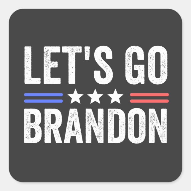 Adesivo Quadrado Vamos Go Brandon (Frente)