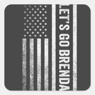 Adesivo Quadrado Vamos Go Brenda American Flag Election