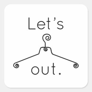 Adesivo Quadrado Vamos Hang Out