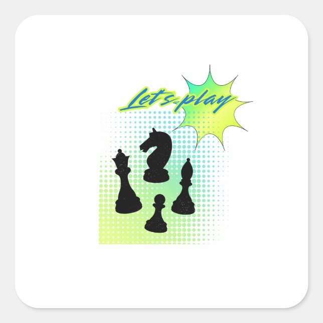 Adesivo Quadrado Vamos jogar (Frente)