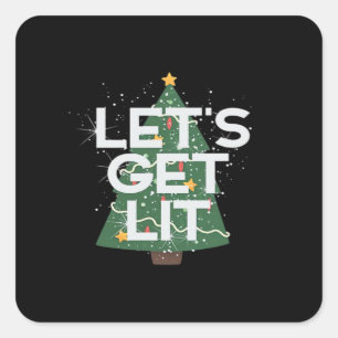 Adesivo Quadrado Vamos Sai - Ideia de Natal Essencial