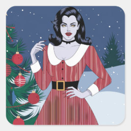 Adesivo Quadrado Vampiro Natal