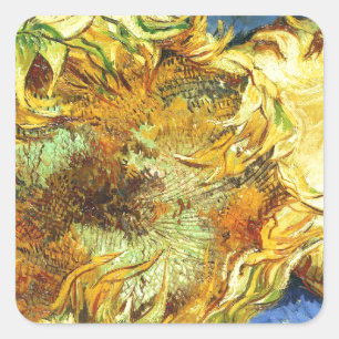 Adesivo Quadrado ~ Van Gogh dos girassóis F. 375