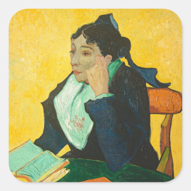 Adesivo Quadrado Van Gogh - Madame Joseph-Michel Ginoux, (Frente)