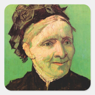 Adesivo Quadrado Van Gogh; Retrato da mãe do artista, arte do