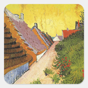 Adesivo Quadrado Van Gogh - Street in Saintes-Maries,
