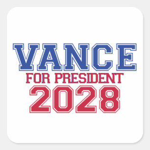 Adesivo Quadrado Vance para Presidente (varsity)