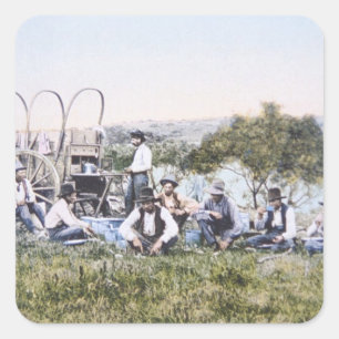 Adesivo Quadrado Vaqueiros em Almoço, 1904 (foto)