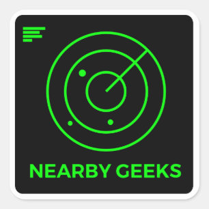 Adesivo Quadrado Varredor do geek