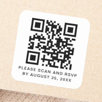 Varredura de código QR e RSVP de texto personaliza