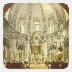 Adesivo Quadrado Vasily Sadovnikov: Interior da igreja Trinitarian
