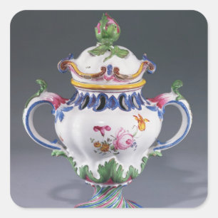 Adesivo Quadrado Vaso do Pote-pourri, feito em Strasbourg,