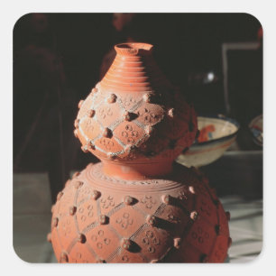Adesivo Quadrado Vaso na forma de uma cabaça