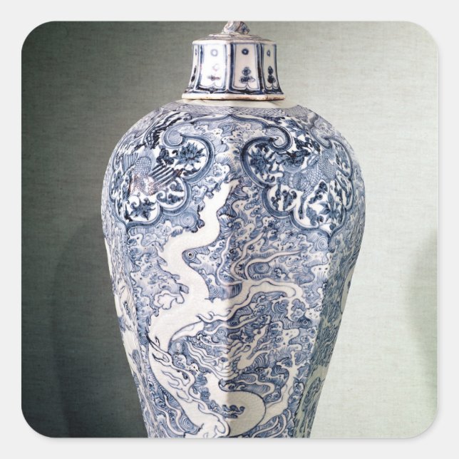 Adesivo Quadrado Vaso octogonal "Mei- P" com branco (Frente)