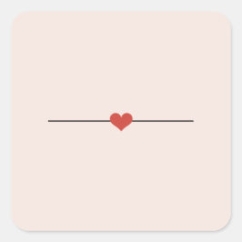 Adesivo Quadrado Vazio cor-de-rosa pincelado