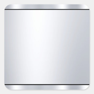 Adesivo Quadrado Vazio de Modelo Personalizado com aparência preta