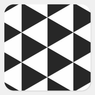 Adesivo Quadrado Vazio de triângulos pretos